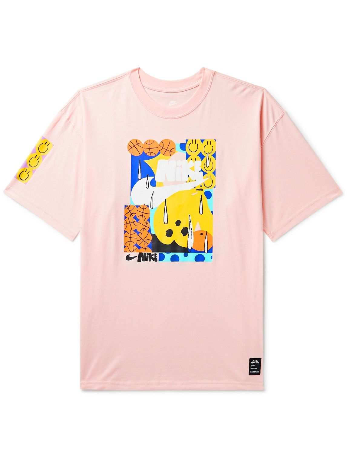 pink nike logo t shirt