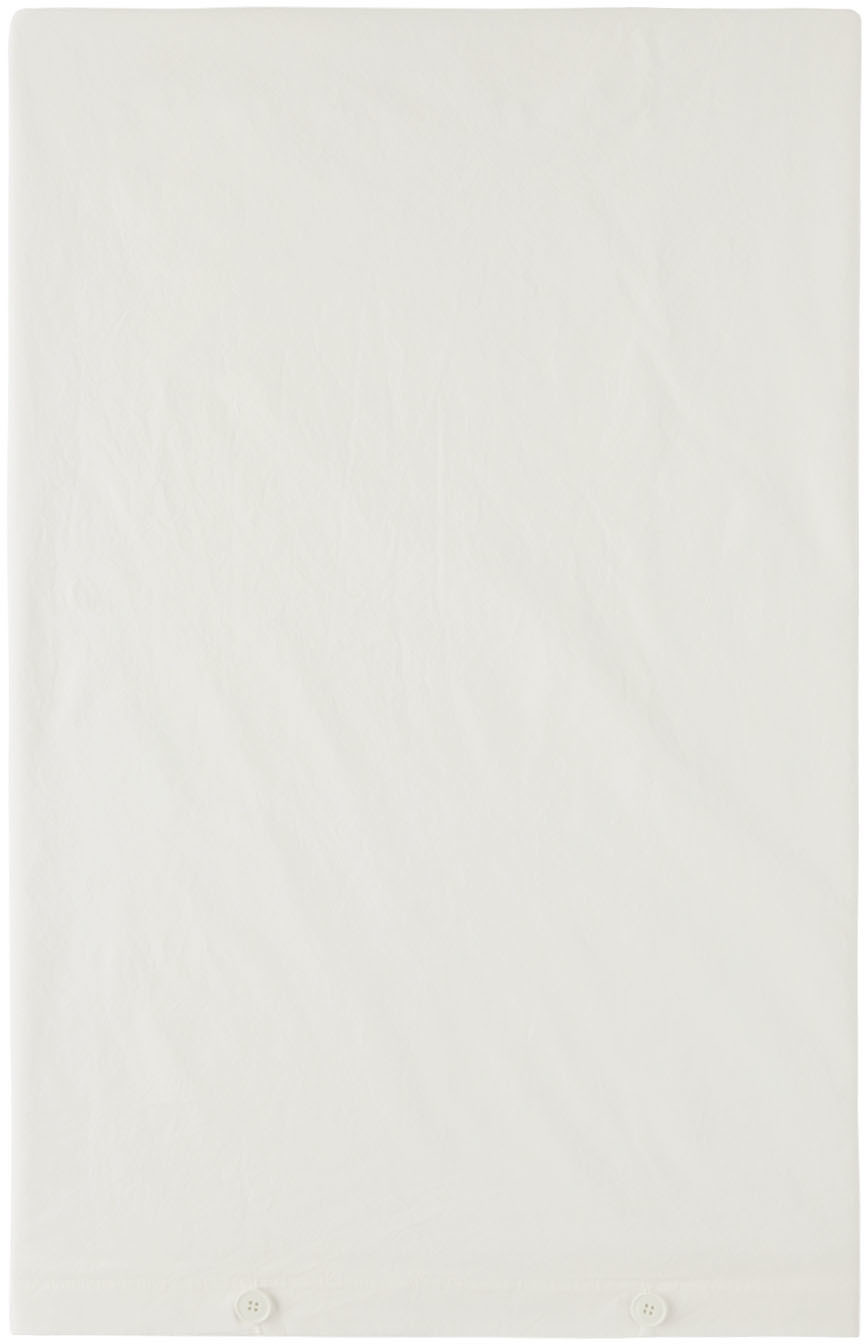 Tekla White Percale Duvet Cover, King Tekla Fabrics
