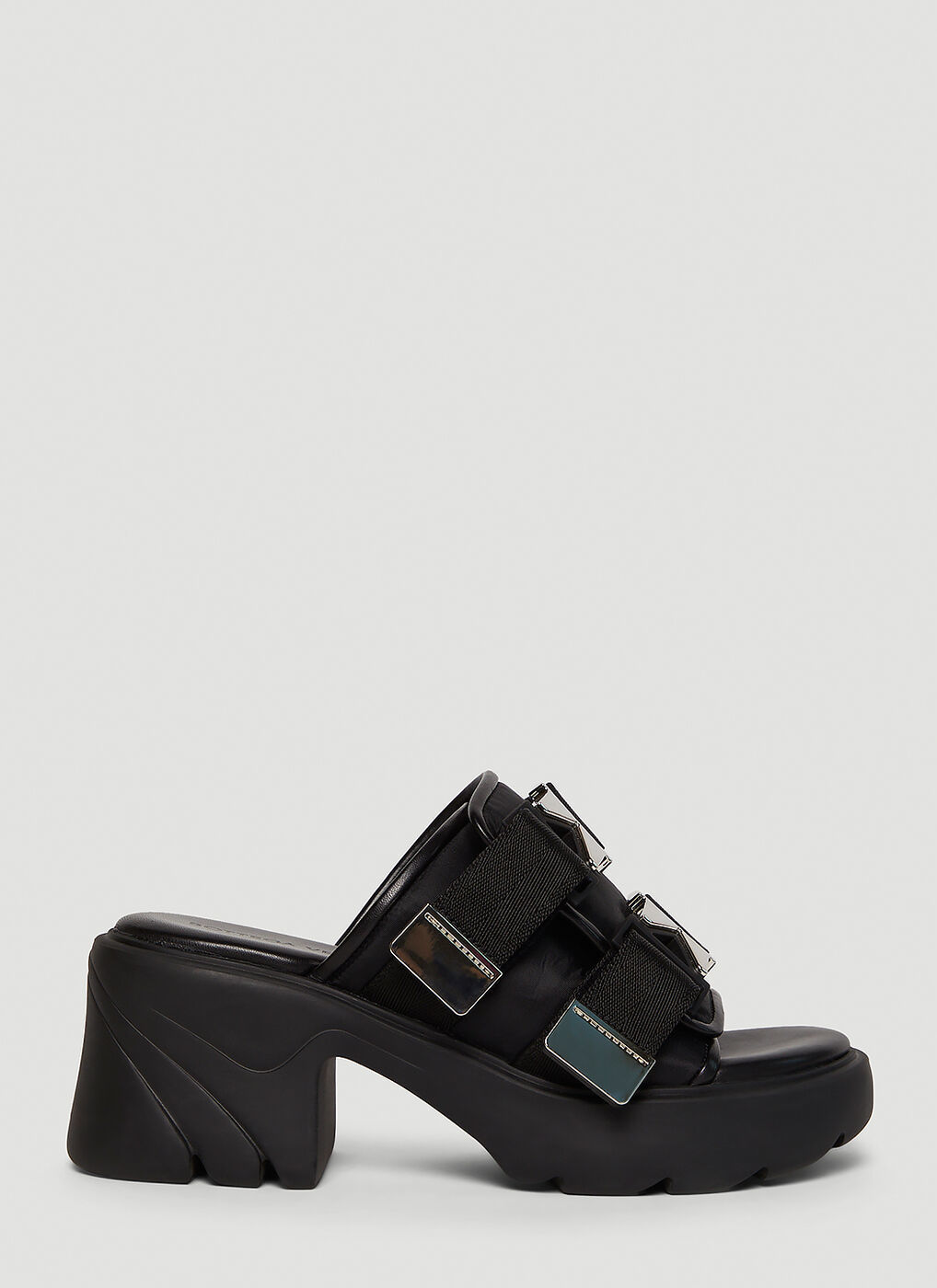 Flash Bomber Heeled Sandals in Black Bottega Veneta