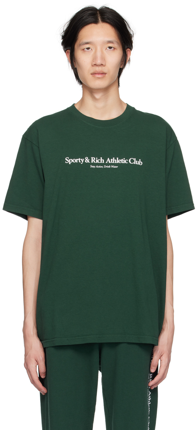 Sporty & Rich Green 'Athletic Club' T-Shirt Sporty & Rich