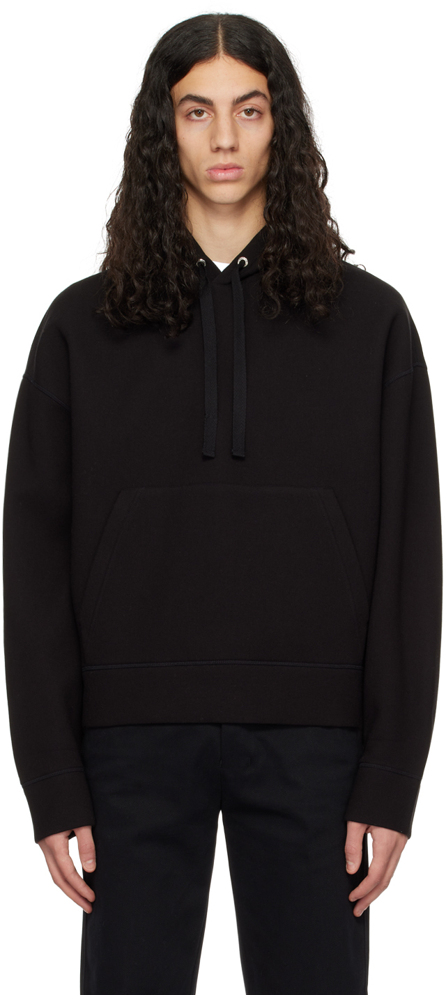 AMI Alexandre Mattiussi Black Lined Hoodie AMI Alexandre Mattiussi