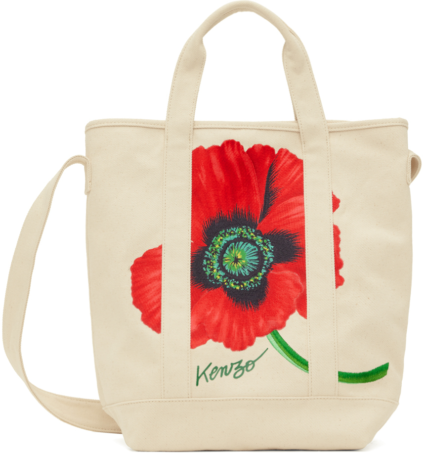 Kenzo Off White Kenzo Paris Poppy Tote Kenzo