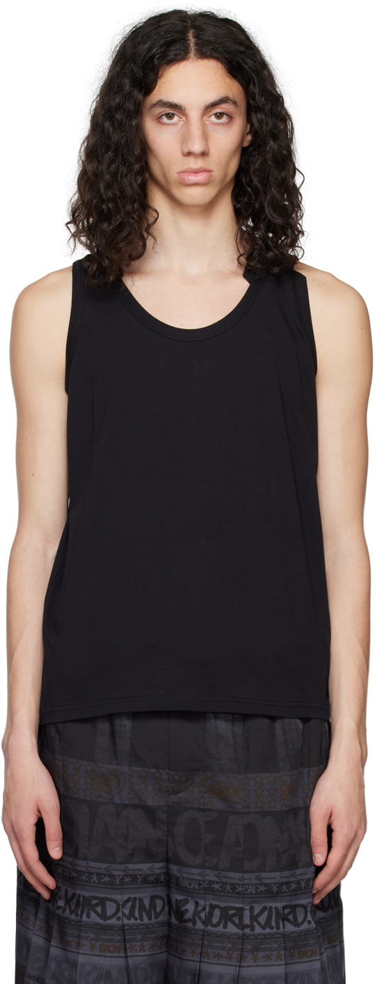 Marina Yee Black Deconstructed Tank Top