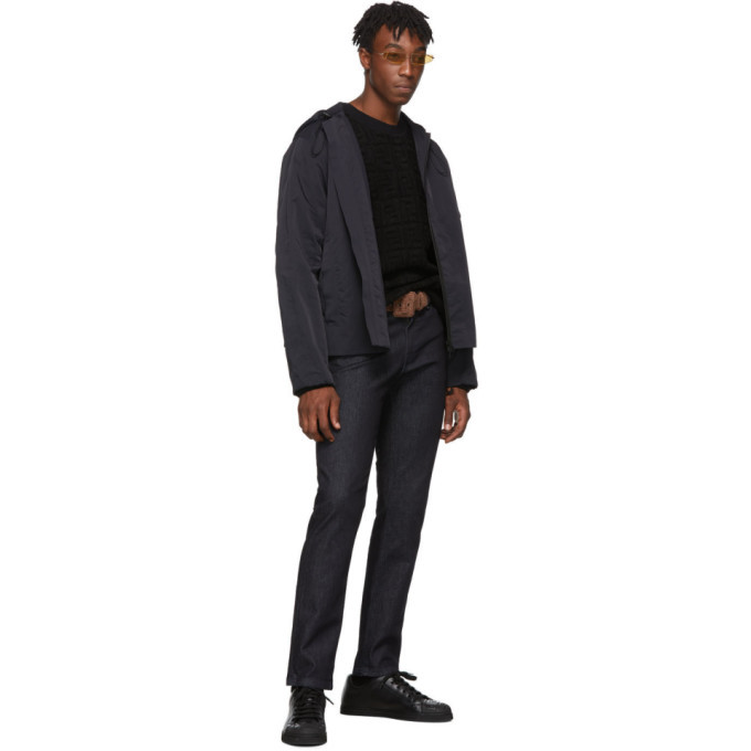 Fendi Black Wool Gabardine Cargo Trousers Fendi