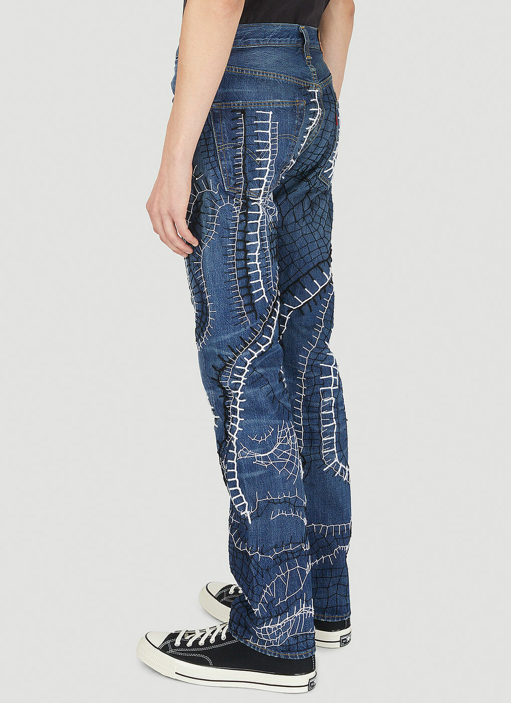 blue stitch jeans