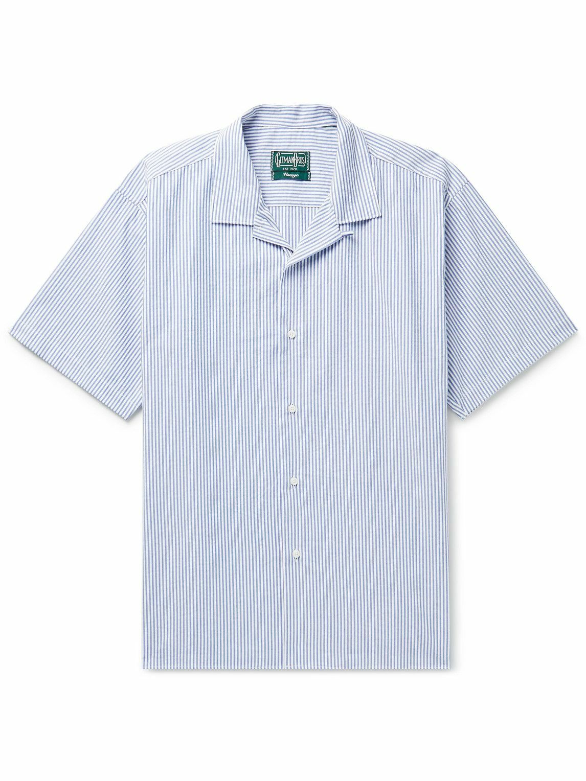 Gitman Vintage - Convertible-Collar Striped Cotton-Seersucker Shirt ...