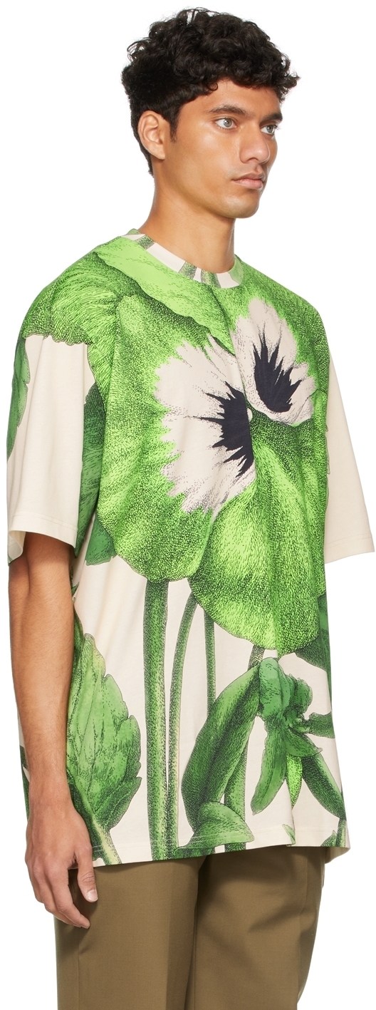 White Oversized Pansy T-Shirt Kenzo