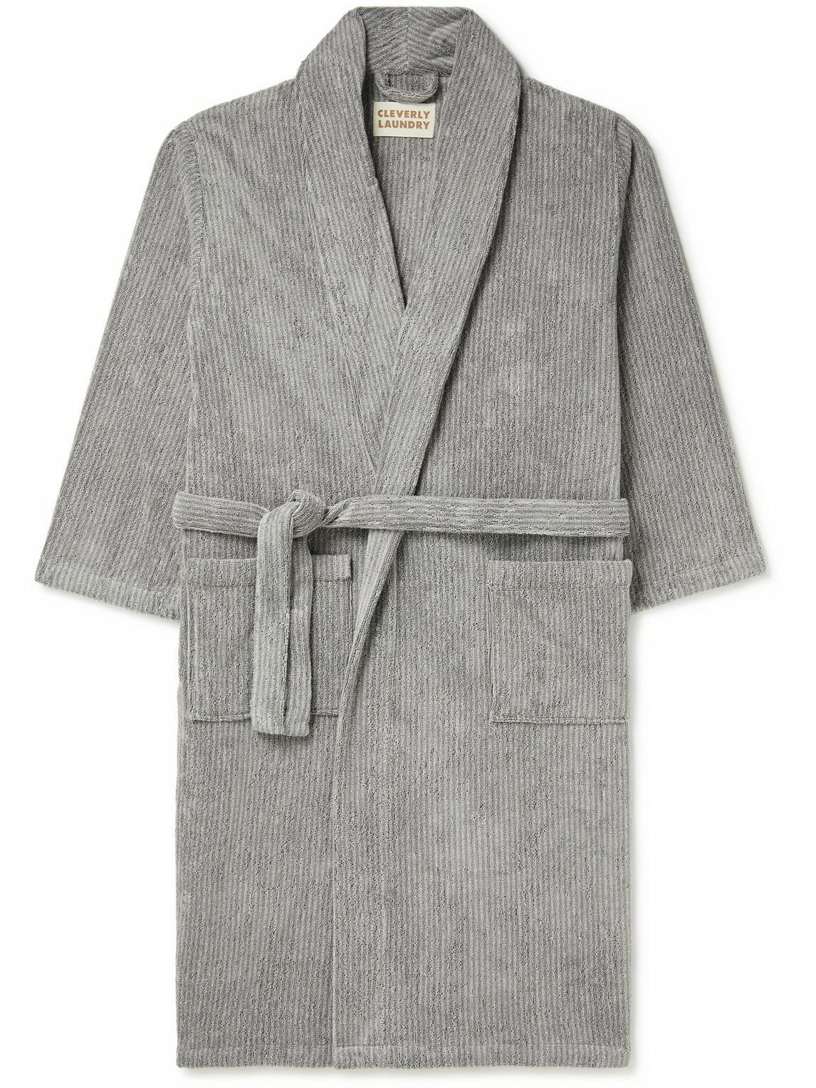 Cleverly Laundry CottonTerry Robe Gray Cleverly Laundry