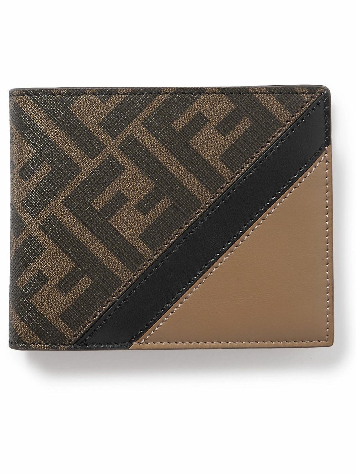 Photo: Fendi - Logo-Print Coated-Canvas and Leather Billfold Wallet