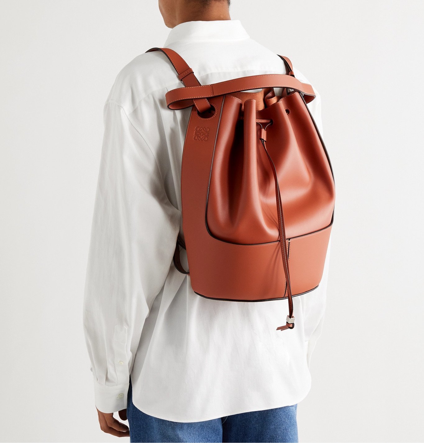Loewe - Leather Backpack - Brown Loewe