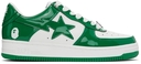 BAPE White & Green STA Low Sneakers