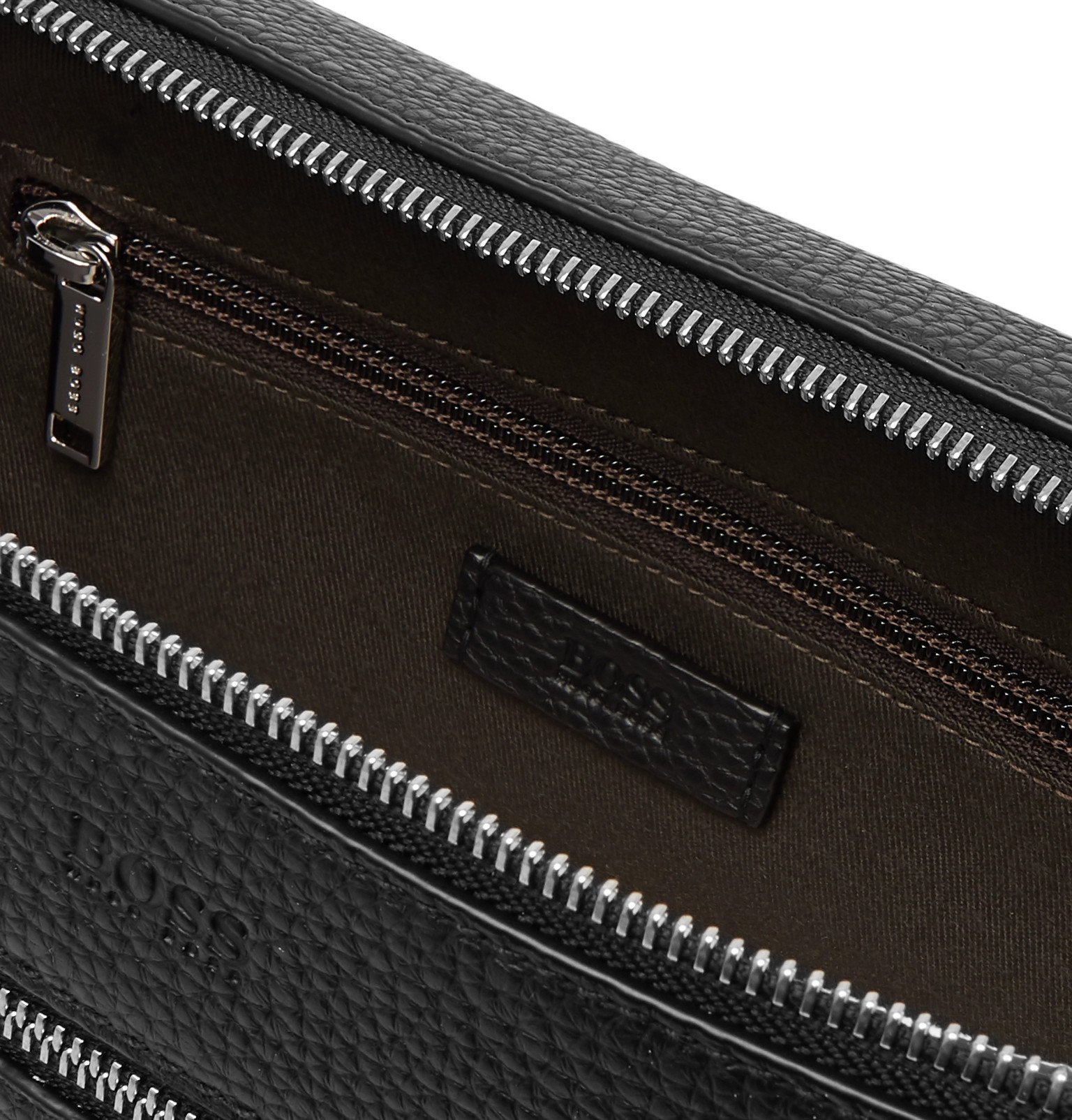 Hugo Boss Crosstown FullGrain Leather Belt Bag Black Hugo Boss