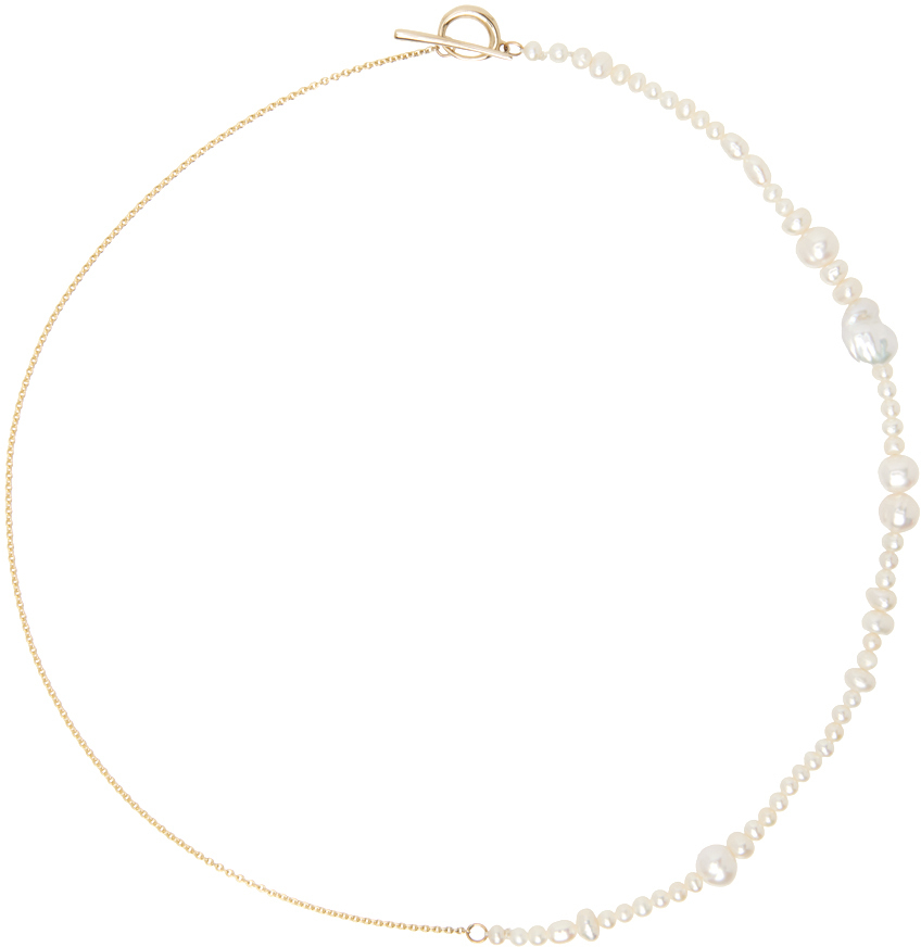 Photo: FARIS Gold & White Mini Mare Necklace