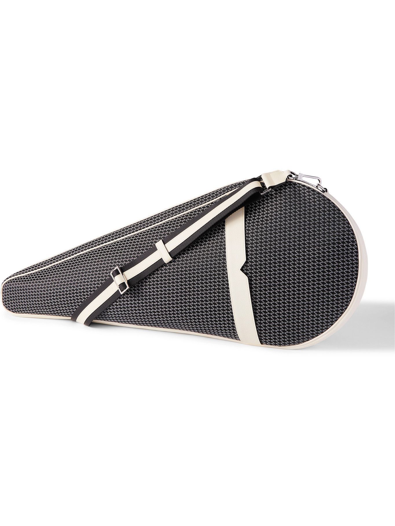Valextra LeatherTrimmed CanvasJacquard Tennis Racket Case Valextra