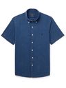 Polo Ralph Lauren - Button-Down Collar Striped Cotton-Seersucker Shirt - Blue