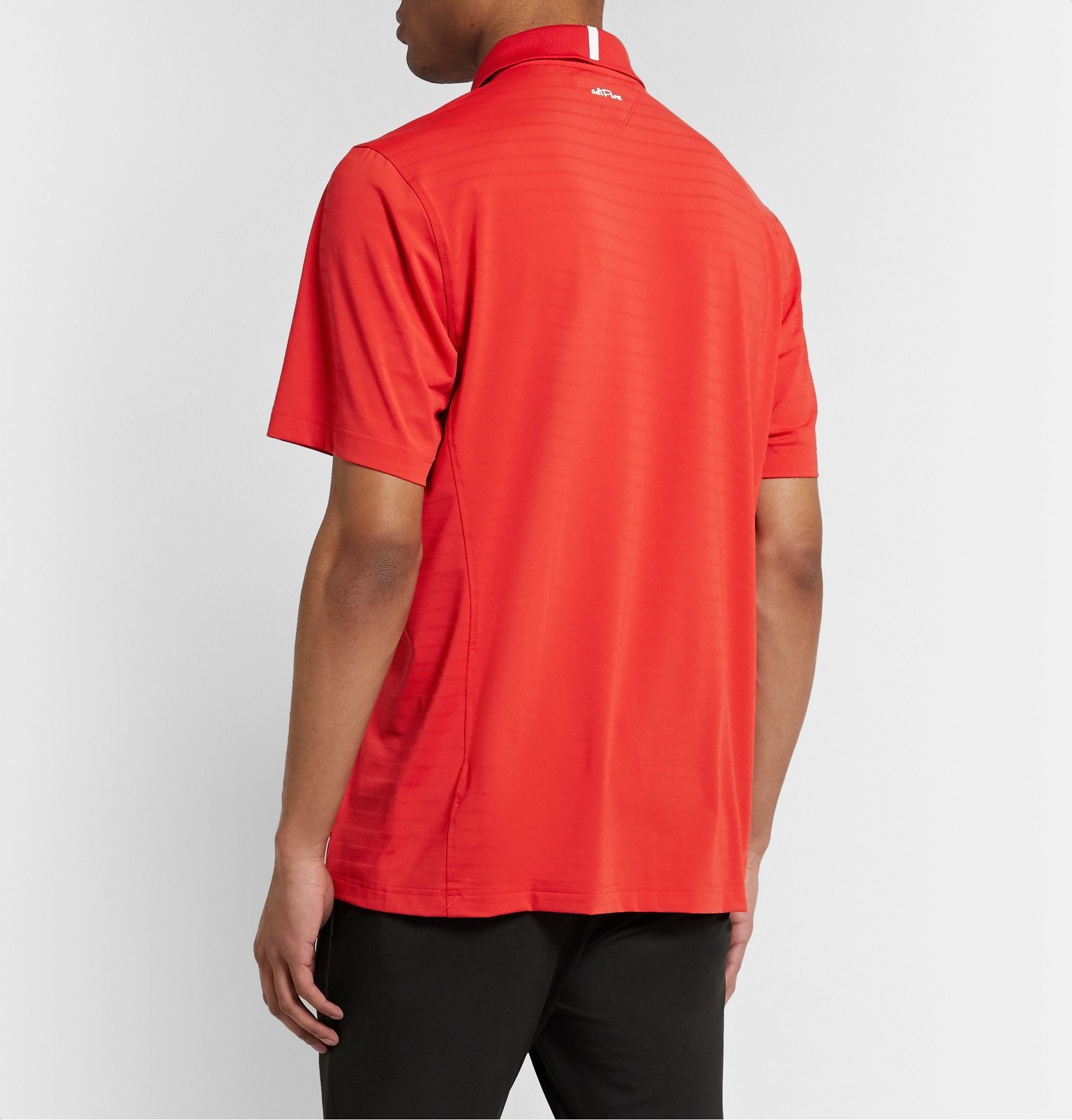 monitor vitalidad cubrir Adidas Golf - adiPure Premium Performance Striped Stretch-Jersey Golf Polo  Shirt - Red adidas Golf