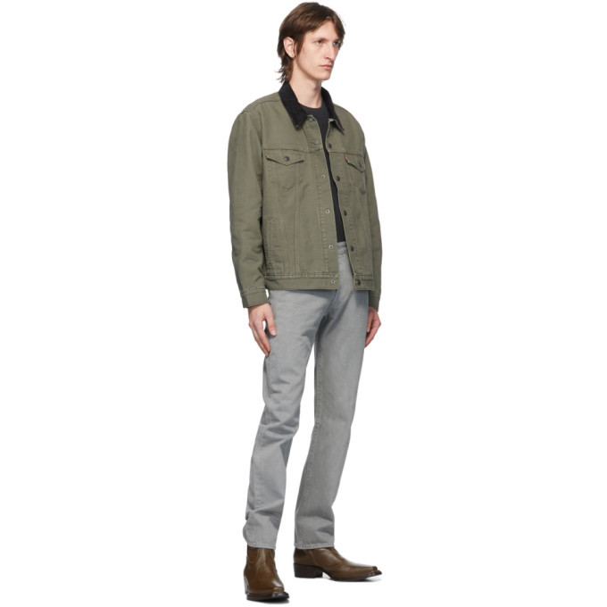 Levis Grey Garment-Dyed 501 93 Straight Jeans Levis