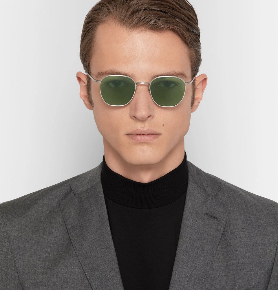 The Row - Oliver Peoples Board Meeting 2 Square-Frame Silver-Tone Titanium  Sunglasses - Silver The Row