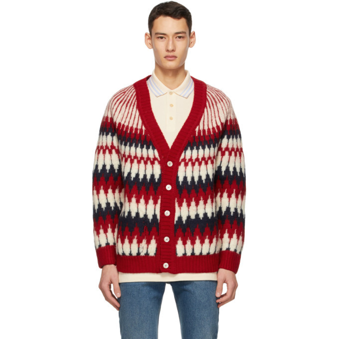 red gucci cardigan