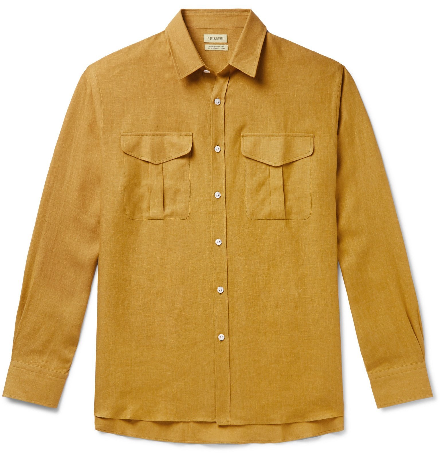 De Bonne Facture - Linen Shirt - Yellow De Bonne Facture
