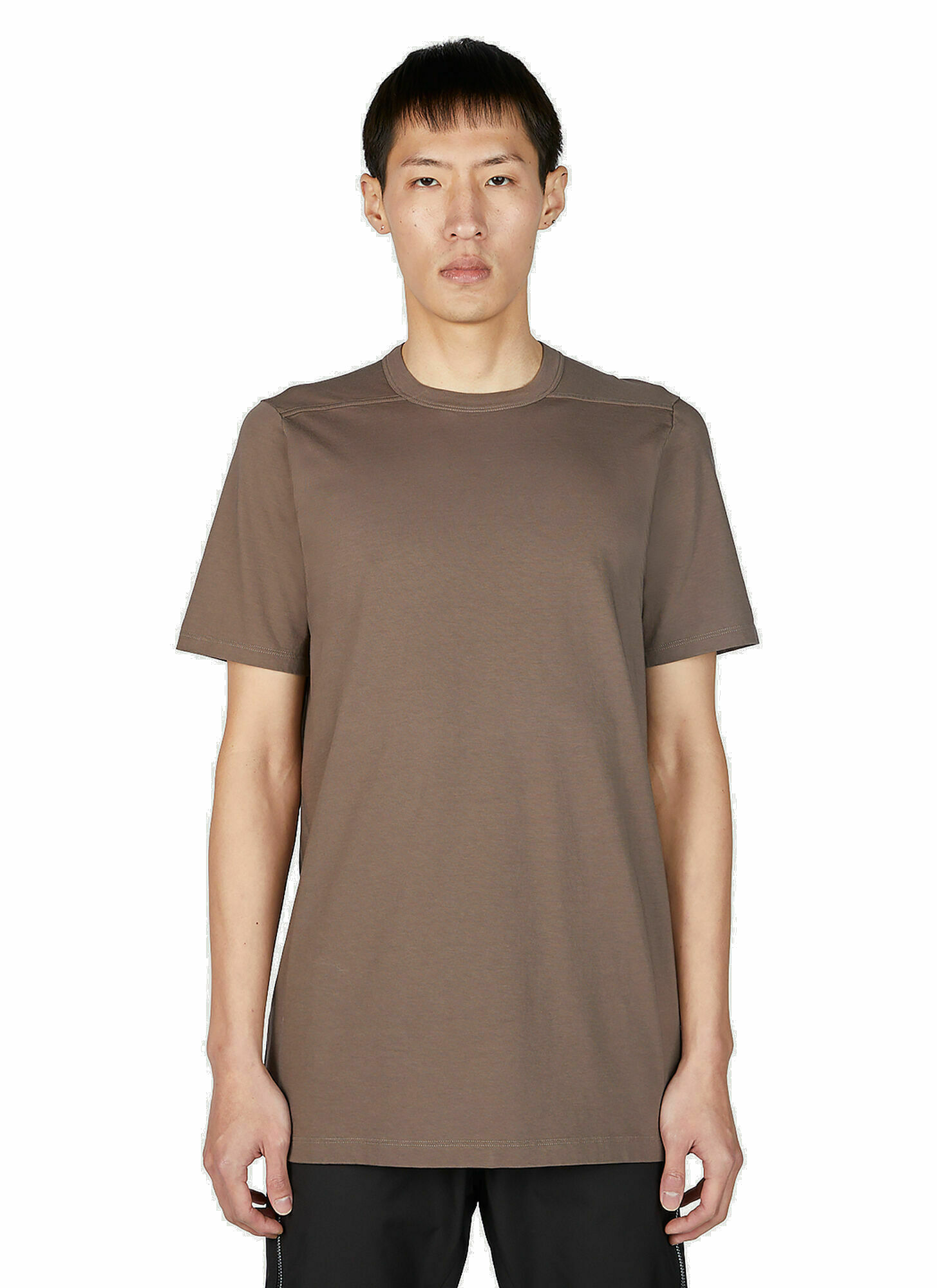 Photo: Rick Owens - Level Basic T-Shirt in Brown