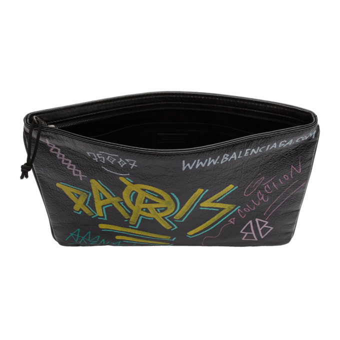 balenciaga graffiti pouch