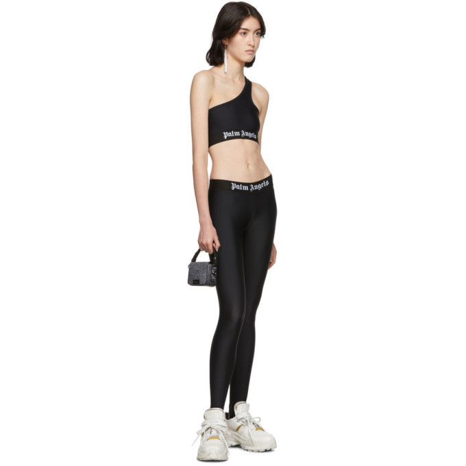 Palm Angels Black Sport Leggings Palm 