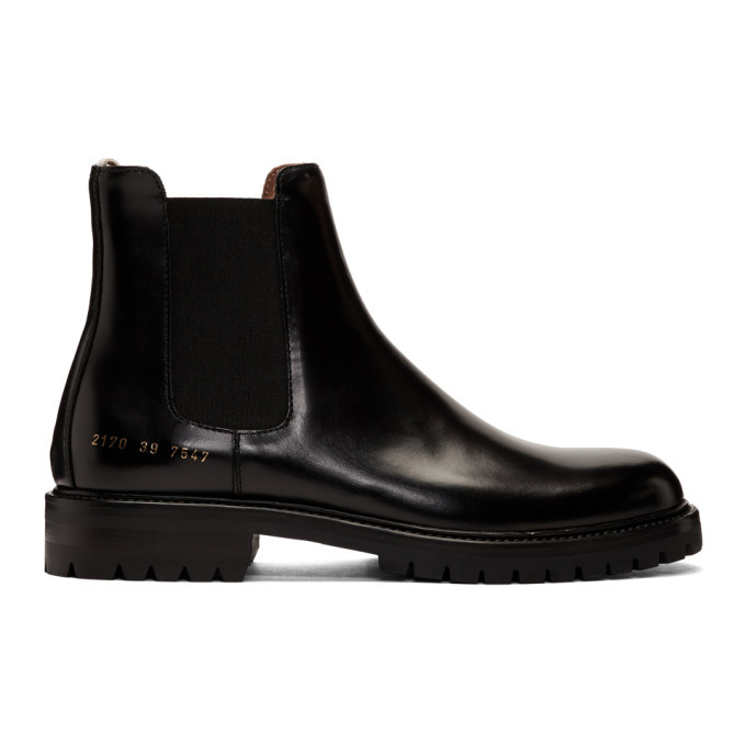 Common Projects Black Lug Sole Chelsea 