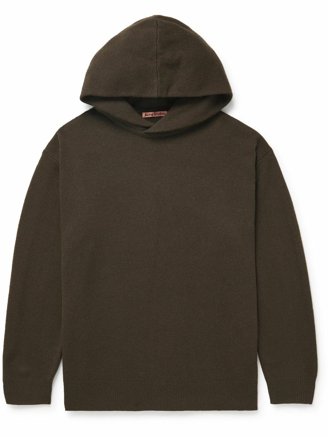 Photo: Acne Studios - Kristen Wool and Cashmere-Blend Hoodie - Brown
