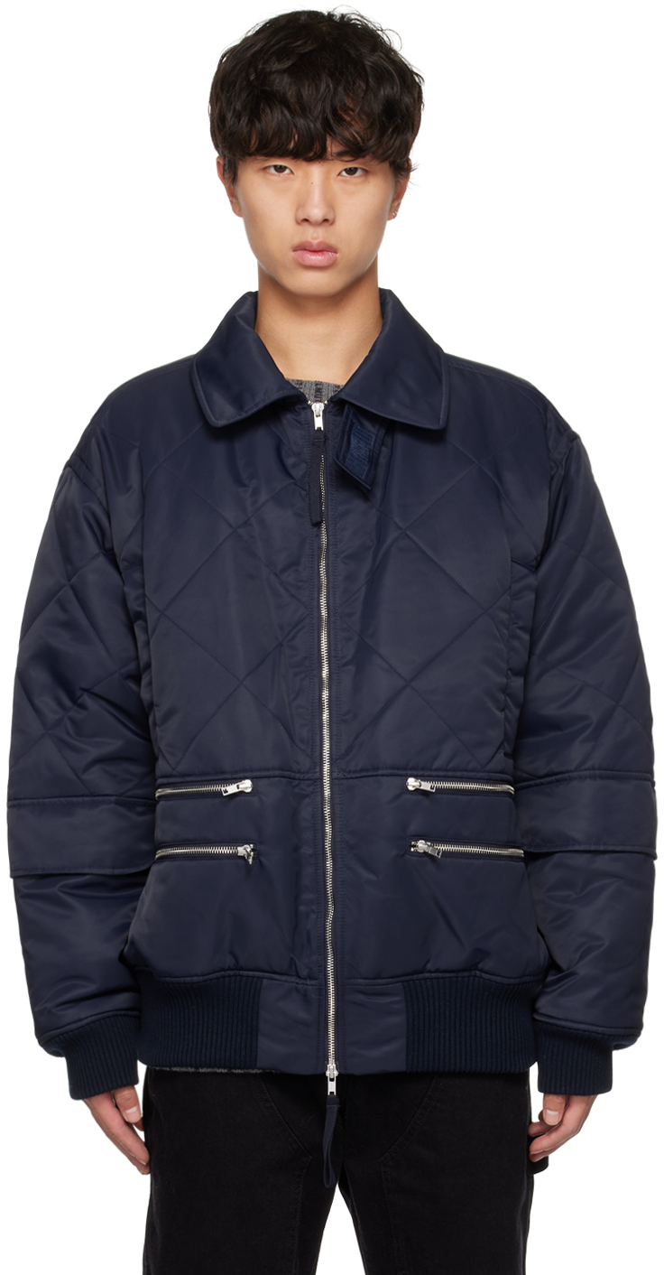 Photo: Helmut Lang Navy Quilted Jacket