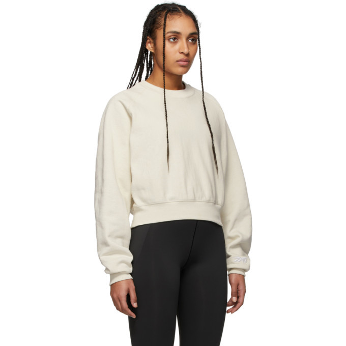 White Cropped Sweatshirt Reebok 