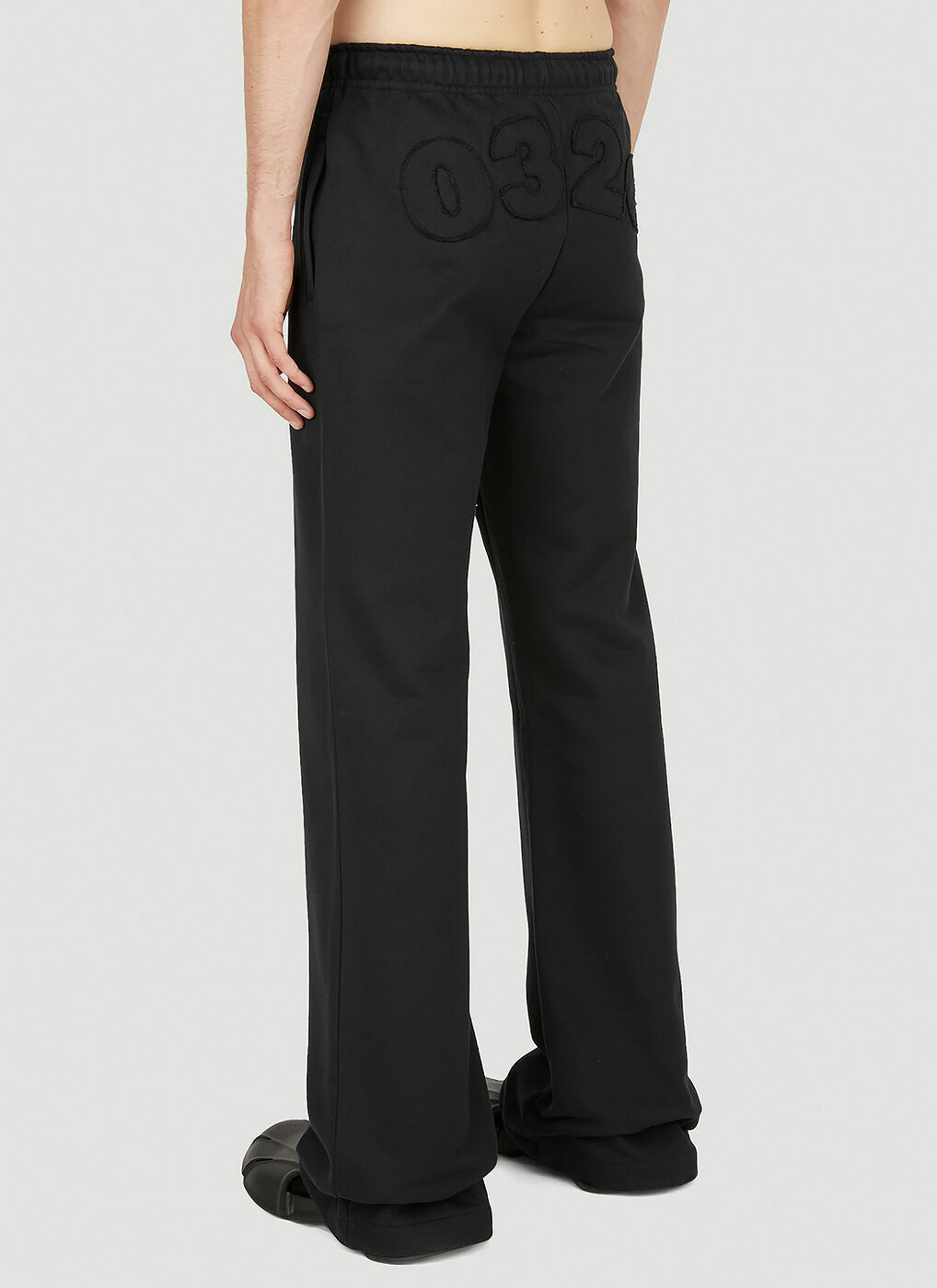 Flared Track Pants in Black