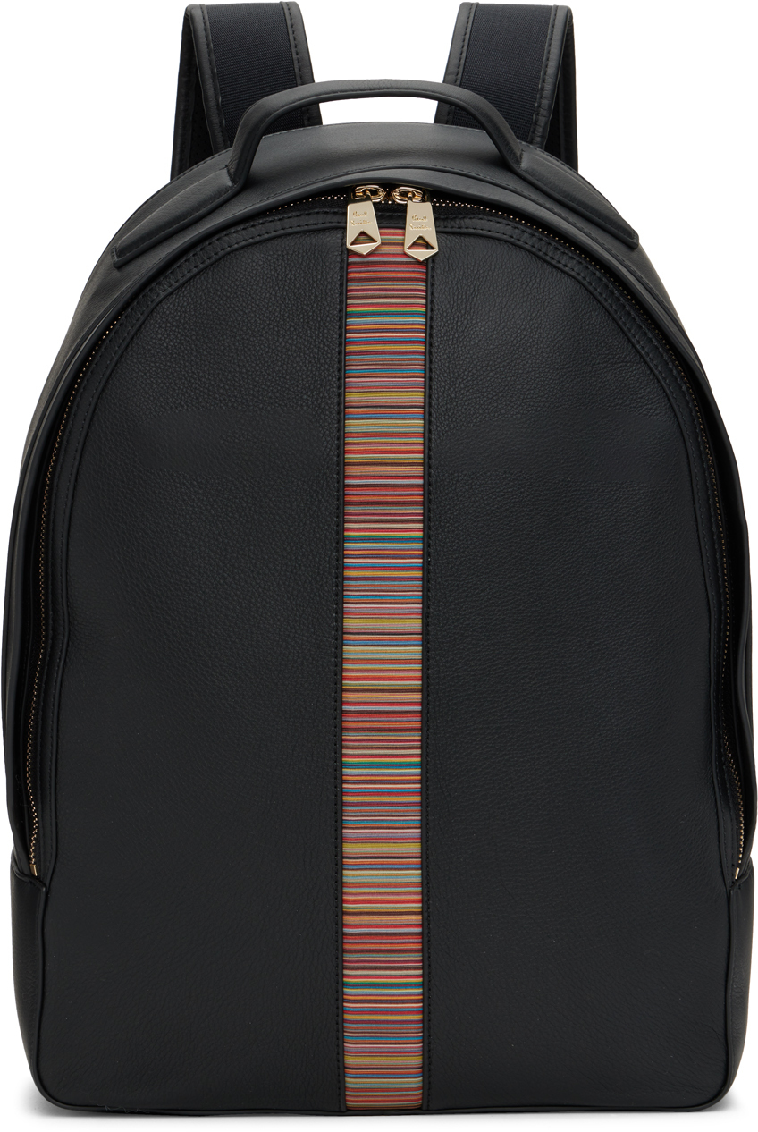 Paul Smith Black Signature Stripe Backpack Paul Smith