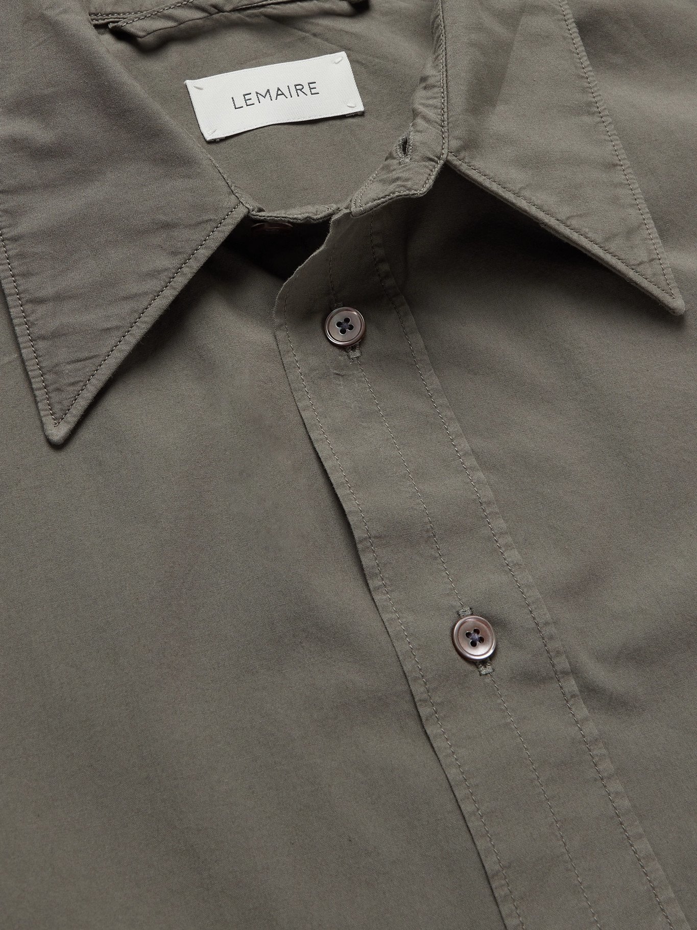 LEMAIRE - Garment-Dyed Cotton-Ventile Shirt - Gray - M Lemaire