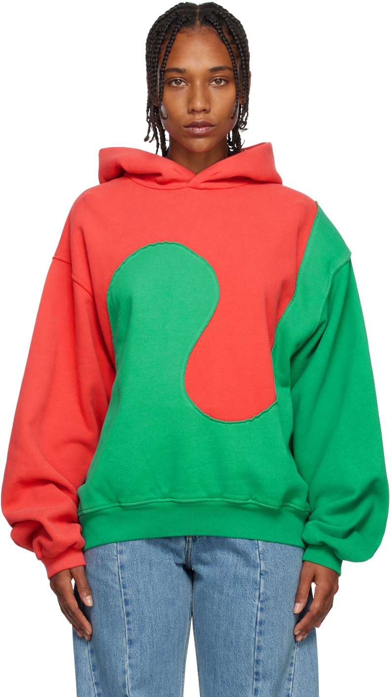 ERL Red & Green Swirl Hoodie ERL