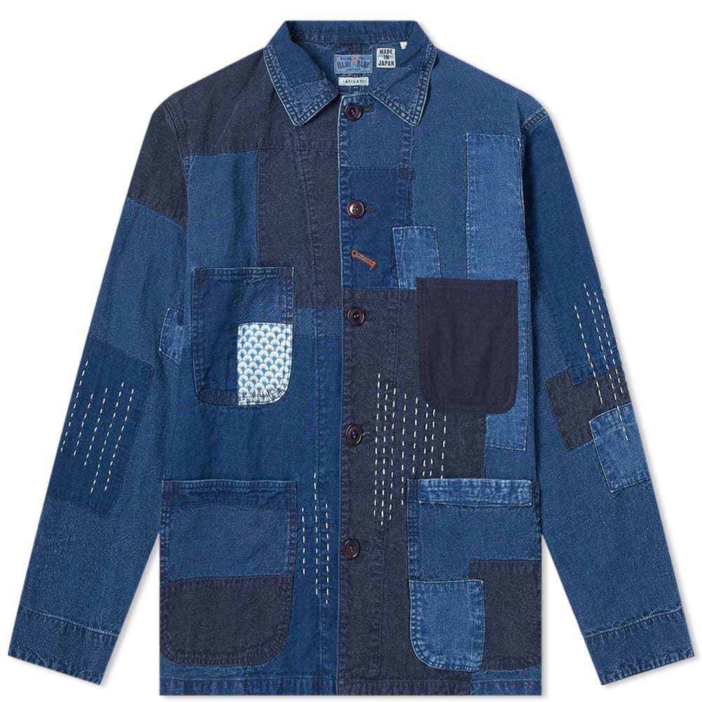 Blue Blue Japan Patchwork Coverall Jacket Blue Blue Japan