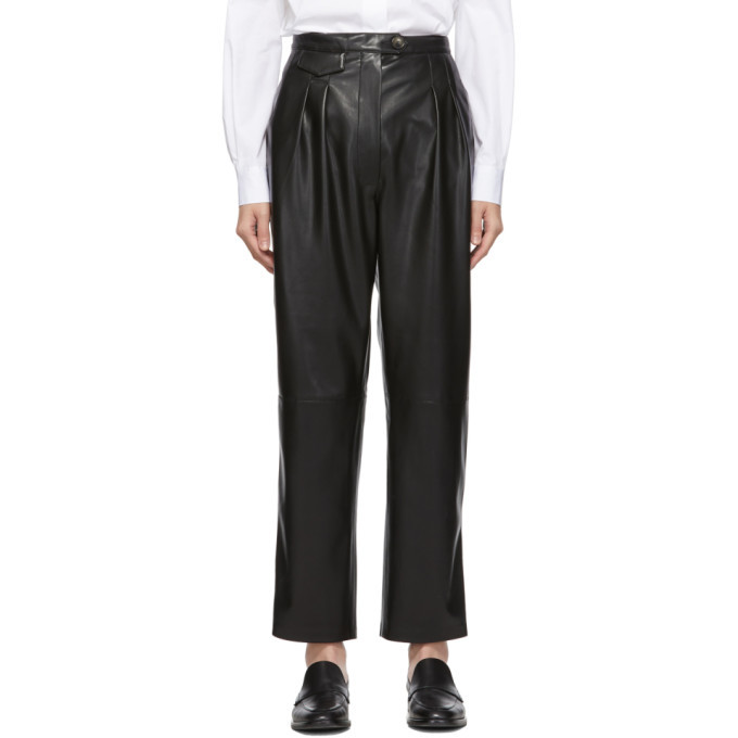 Nanushka Black Mitsu Cigarette Trousers Nanushka