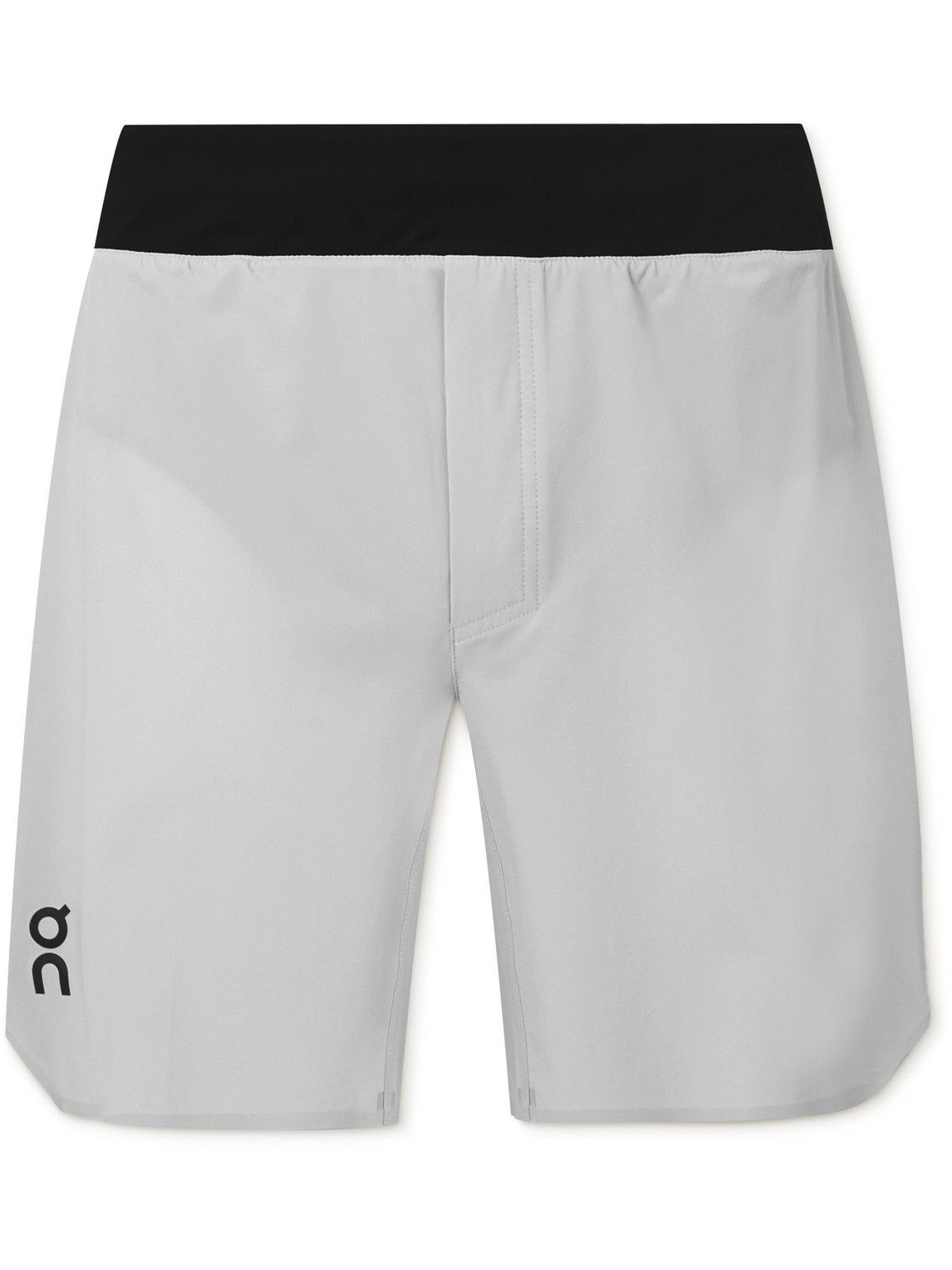 ON - Straight-Leg Colour-Block Shell and Mesh Shorts - Gray On