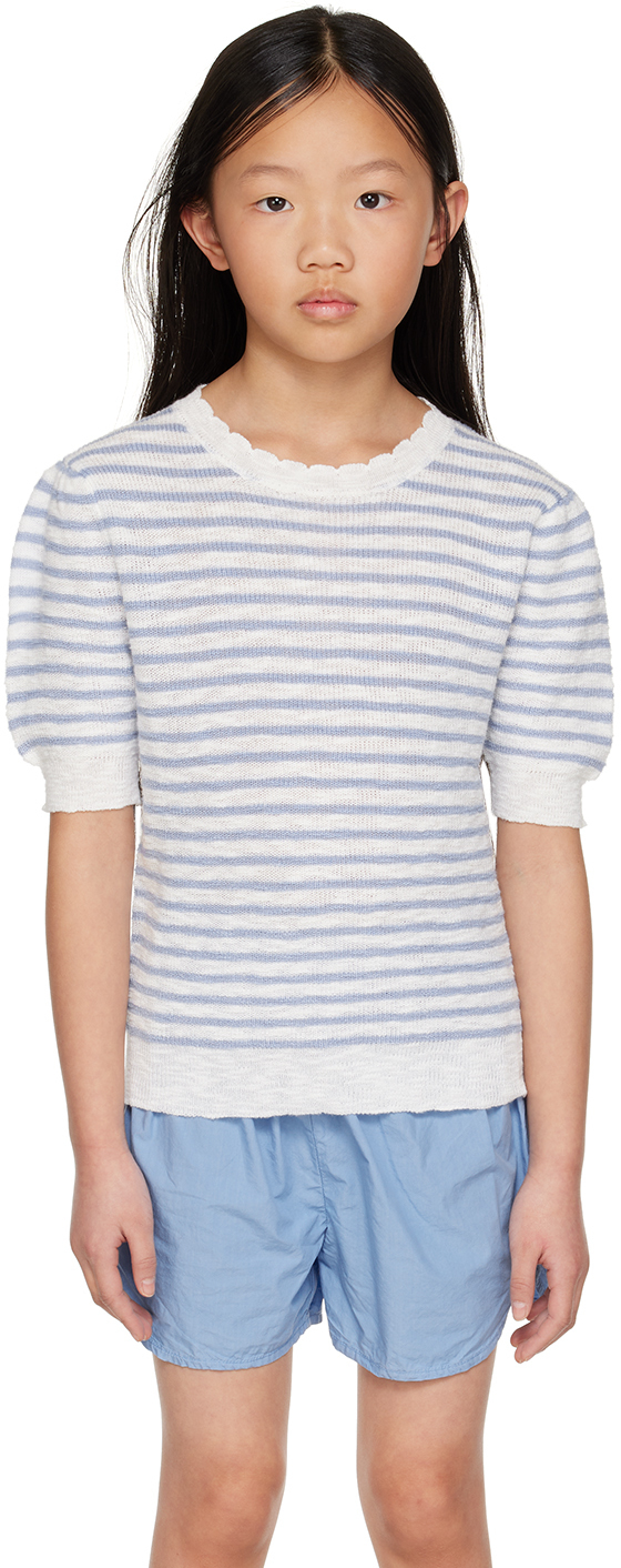 Morley Kids Blue & White Sam Sweater