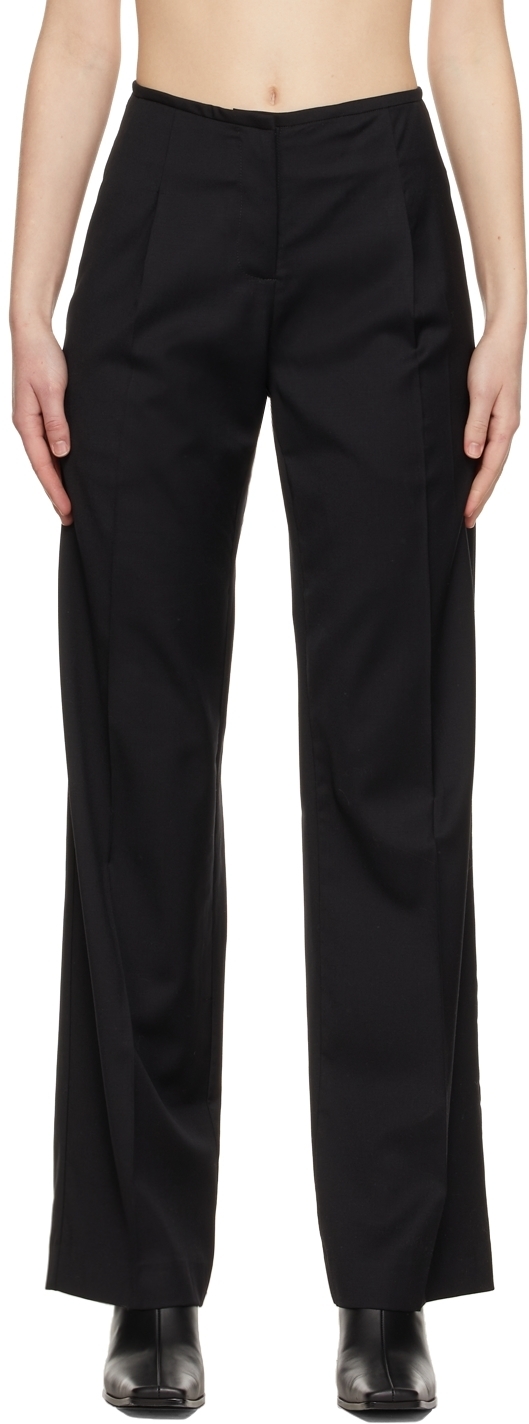 Photo: Christopher Esber Black Low-Rise Wool Trousers