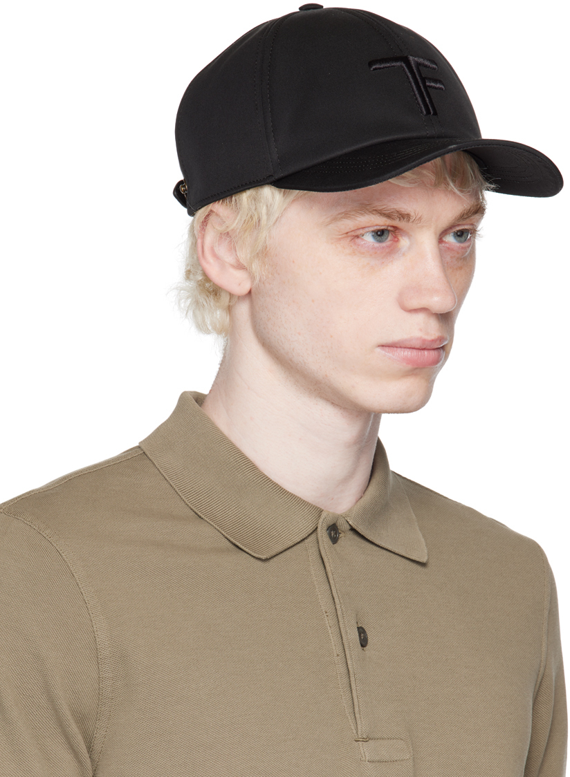 TOM FORD Black Embroidered Cap TOM FORD