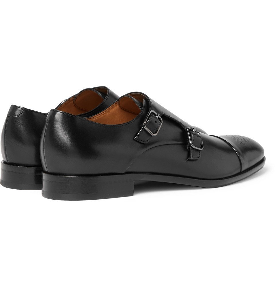 Hugo Boss - Stamford Leather Monk-Strap Shoes - Men - Black Hugo Boss