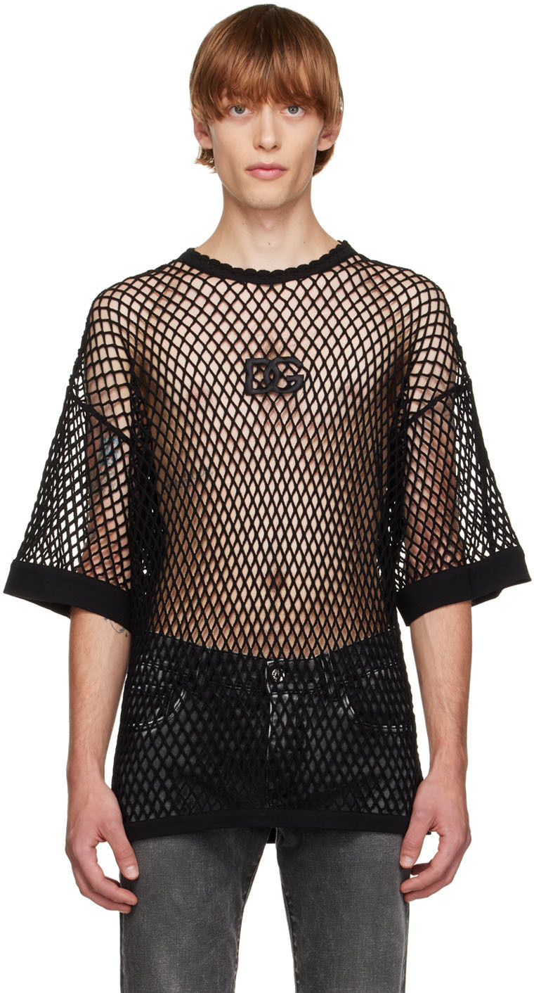 Dolce & Gabbana Black Wool T-Shirt
