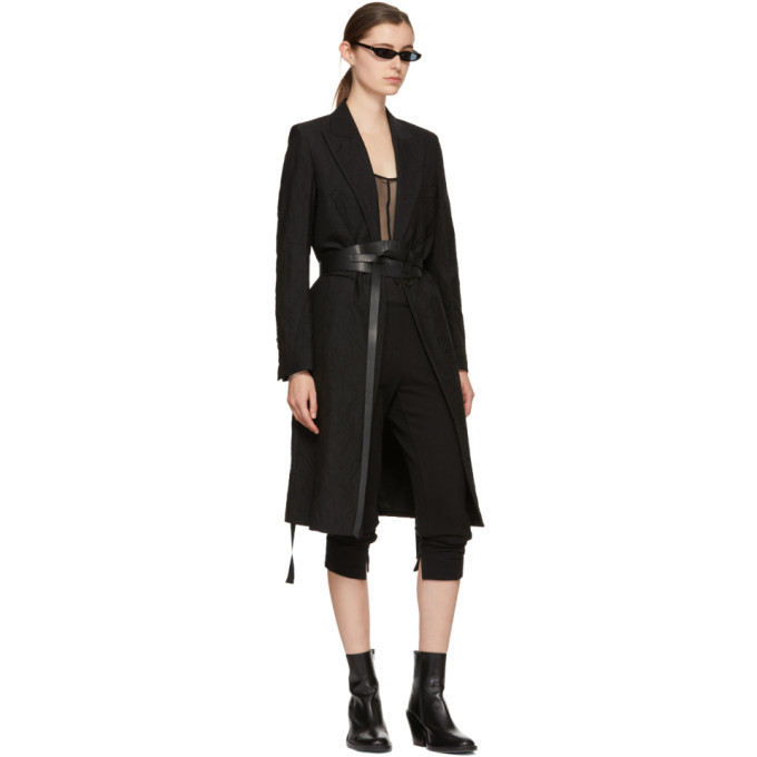 Ann Demeulemeester Black Leather Knot Belt Ann Demeulemeester