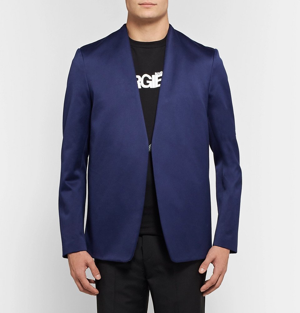 collarless blazer mens