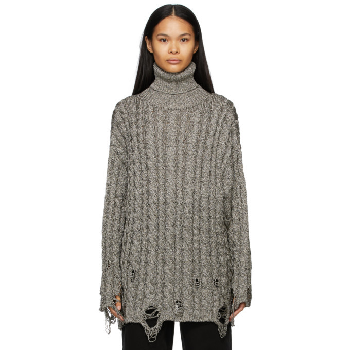 silver turtleneck