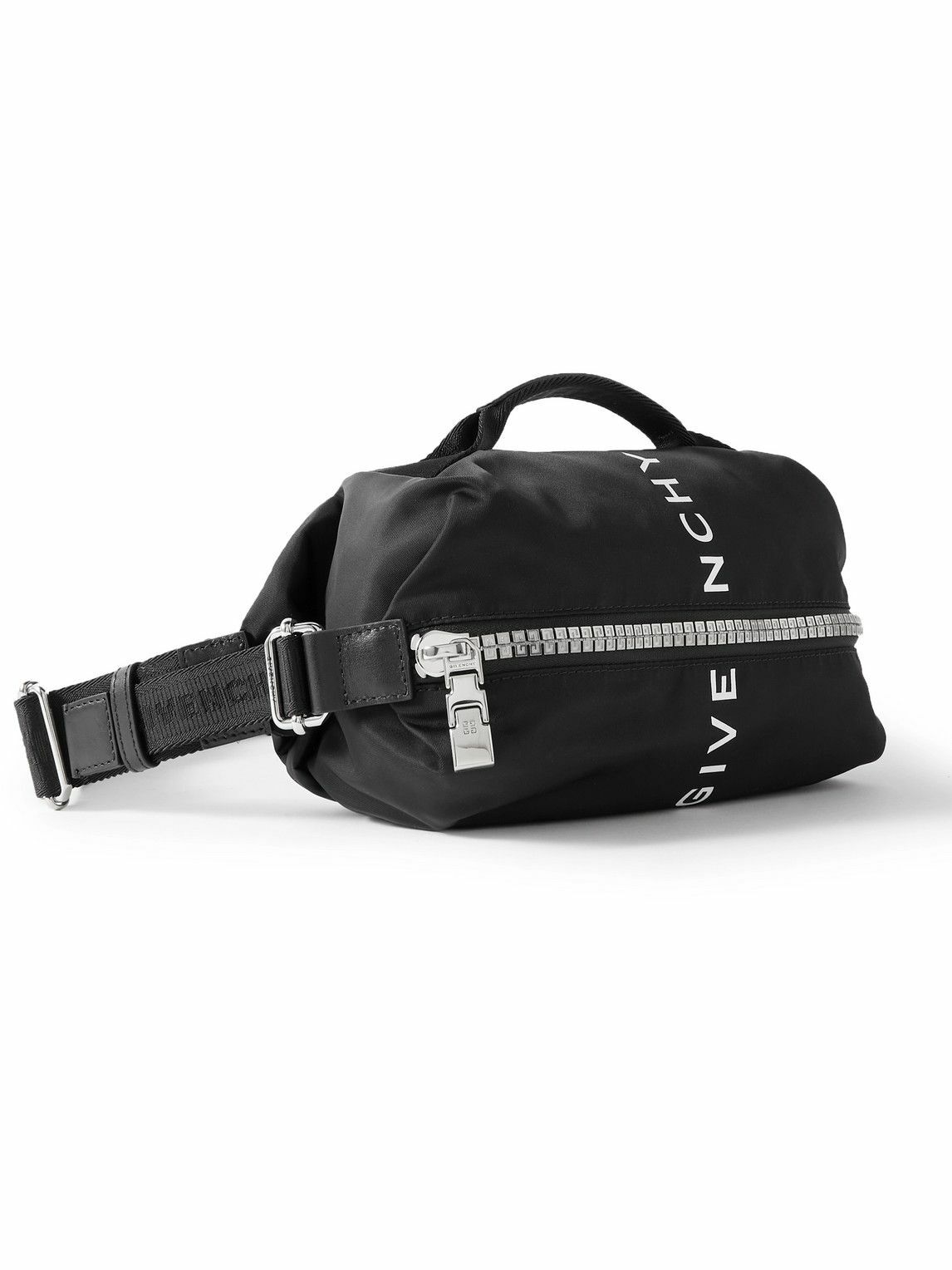 Givenchy GZip LeatherTrimmed LogoPrint Nylon Belt Bag Givenchy