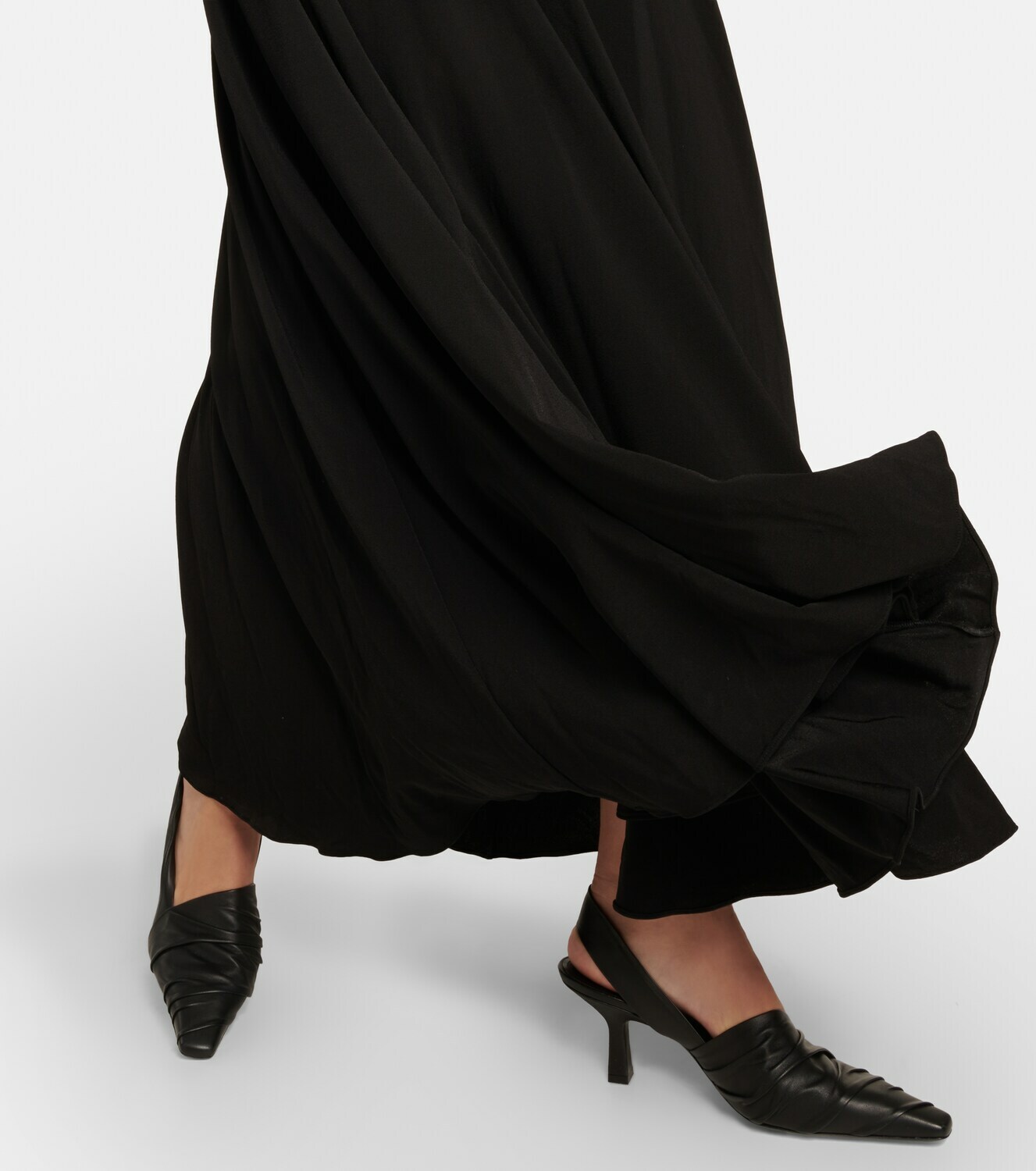 Khaite - Bruna off-shoulder crêpe maxi dress Khaite