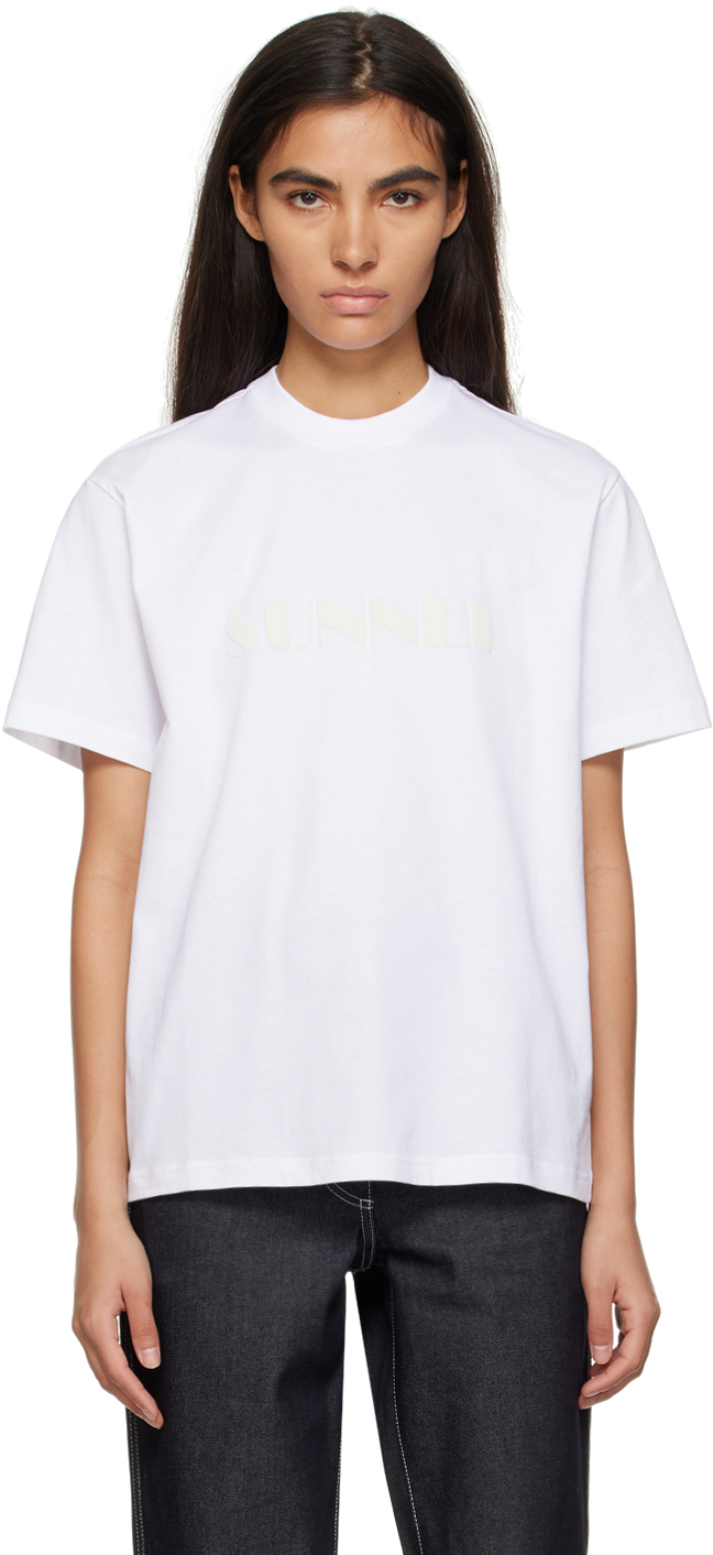 SUNNEI SSENSE Exclusive White T-Shirt Sunnei