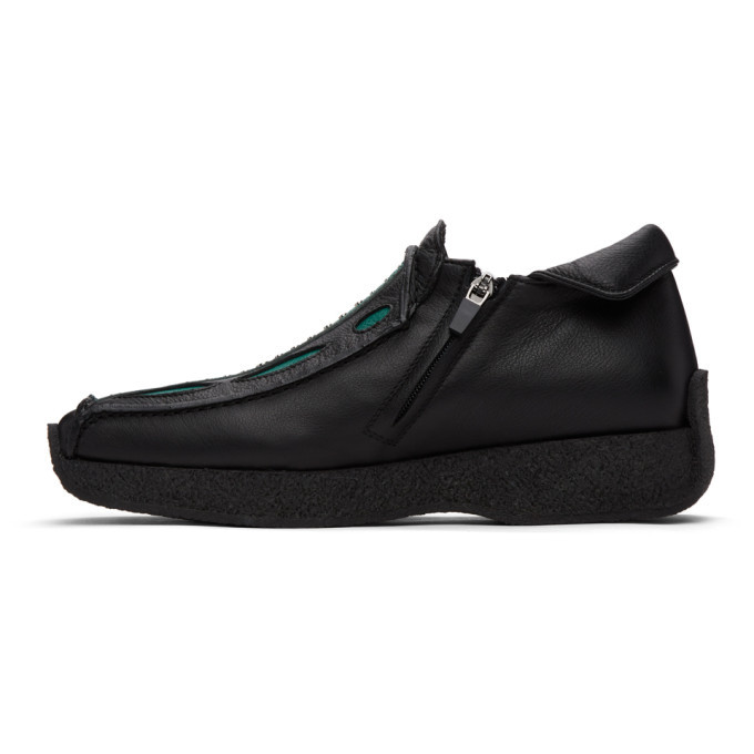 Kiko Kostadinov Black and Green Norman Loafers Kiko Kostadinov